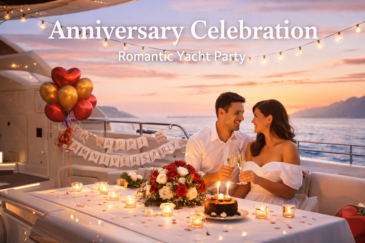 Wedding Anniversary on Yacht