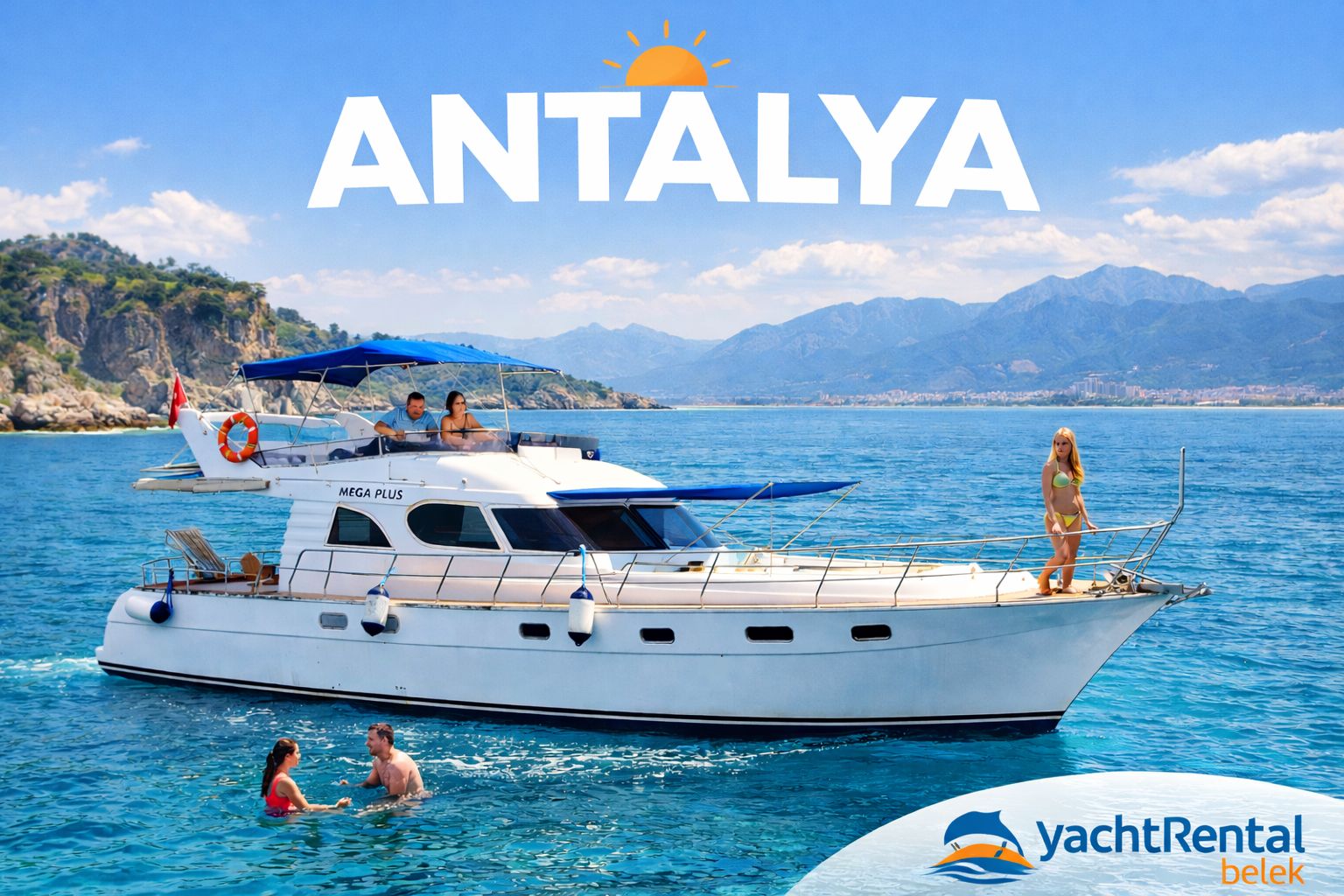 Mega Plus Yacht Rental Belek | Private Motor Yacht with Food